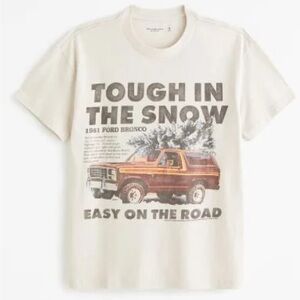 Abercrombie & Fitch Bronco Graphic Tee Soft Men’s Size Medium Tan Vintage-like